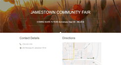 Desktop Screenshot of jamestownfair.org