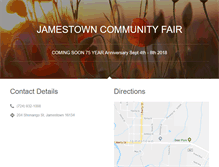 Tablet Screenshot of jamestownfair.org